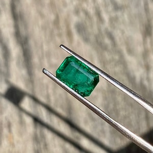 Vivid Green Emerald Octagon, Beautiful Emerald for Girl, Royal Color Emerald, Emerald for Setting,2.20 Cts Emerald for Jewelry