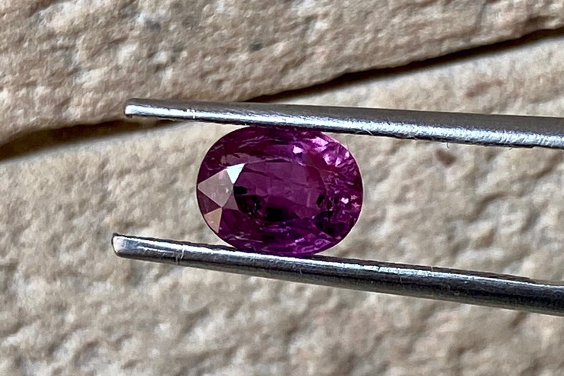 PURPLE PINK SAPPHIRE, Oval Cut Sapphire, Natural Sapphire, Unique Small 1.75 Carats No Heat Ceylon Sapphire Stone for Making jewelry image 8