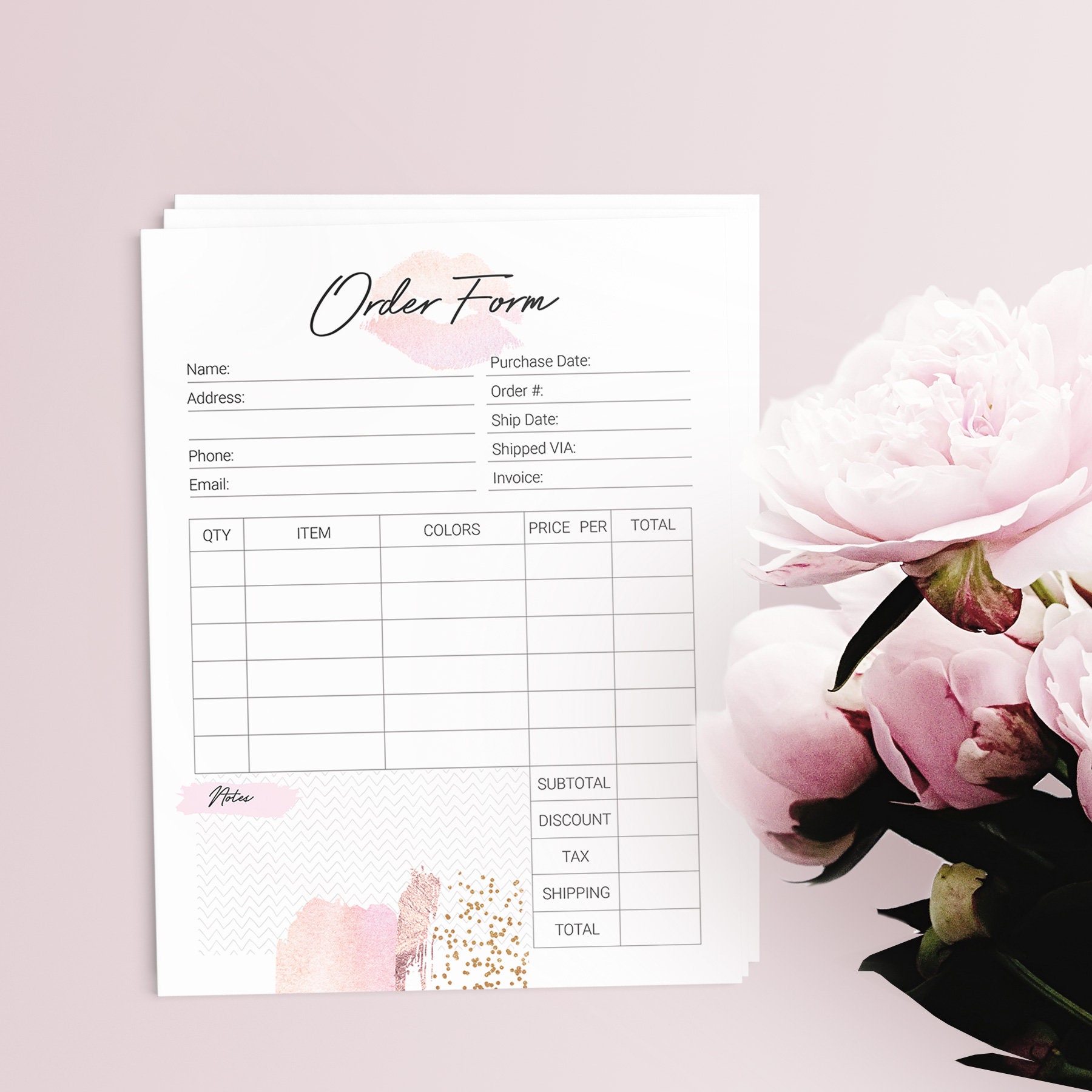 LipSense Order Form SeneGence Order Form LipSense Purchase Etsy