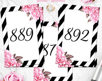 Pink Facebook Live Sale Numbers (Normal + Mirrored), Mirrored Tags, Facebook Live Sale Numbers, Instant Download, Facebook Numbers