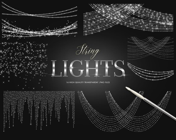 16 String Lights Clipart Sparkling Bokeh Png Fairy 16 String Lights Clipart Sparkling, Ok Collection Fairy Lamps