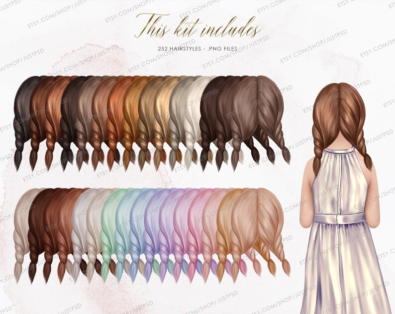 Girly Hairstyles Clipart Children Hair Little Girl Clipart