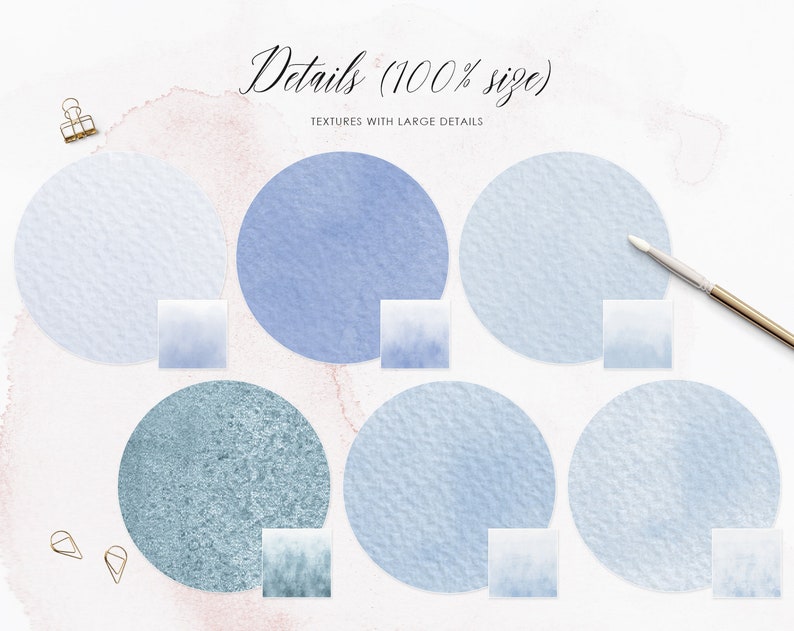 Frozen Watercolor Digital Files Winter Watercolor Textures 12 Blue Ombre Digital Paper Commercial Use OK Pastel Wedding Backgrounds