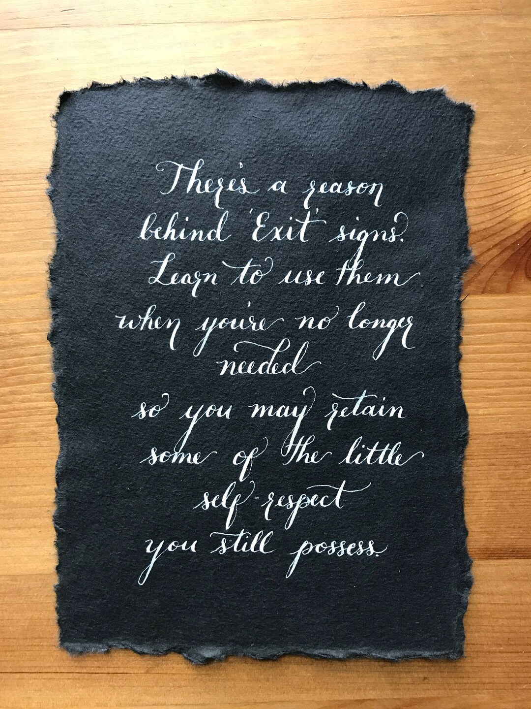 Custom Calligraphy Made to Order Premium Cardstock Inscription Art ...