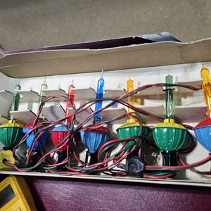 7 Paramount C-7 Bubble Lights  Box Christmas Holiday Working C7 No 340 K