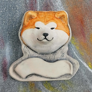 Akita Inu ceramic wall decoration