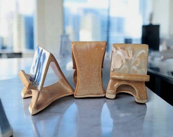 Handmade Ceramic Phone Stand – Easel-Inspired Design