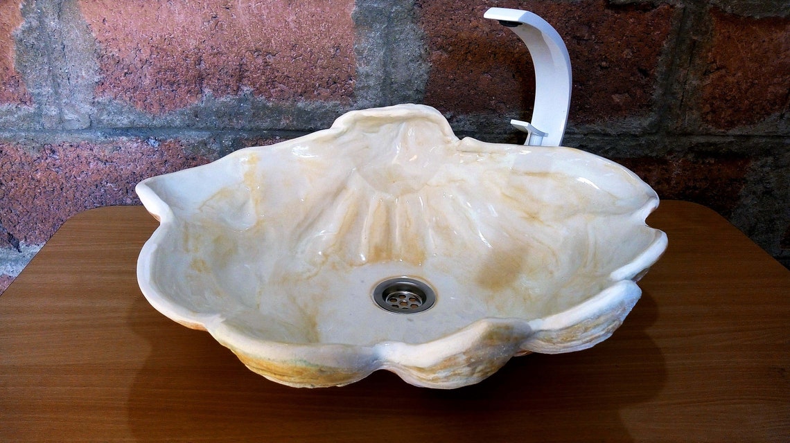 Giant Clam Shell Vessel Sink Made to Order Handmade Wash Etsy