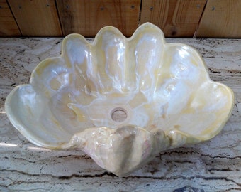 Giant clam shell vessel sink - made to order - handmade, Wash Basin Countertop