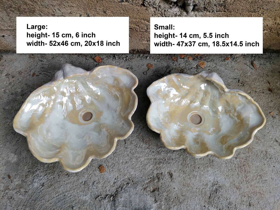 Giant Clam Shell Vessel Sink Made to Order Handmade Wash Etsy