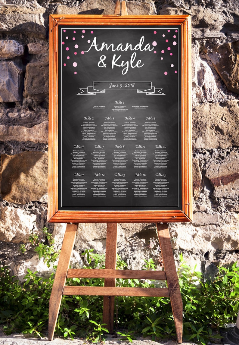 DIY Seating Chart Template Instant Download E10B Editable PDF Rustic Seating Chart Wedding Seating Chart Rustic Wedding Chalkboard