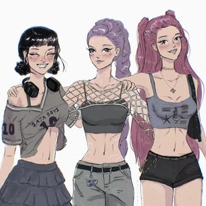 Kpop Demon Hunters Zoey Rumi and Mira 8x10 print