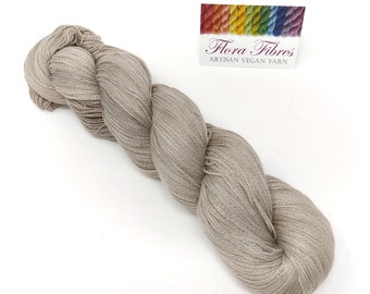 Silvery grey, lace weight Pima cotton yarn, naturally dyed vegan yarn, for knitting crochet weaving. UK. Batch 14.