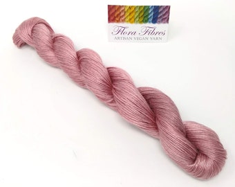 DK weight, pinky purple, Tencel yarn, naturally dyed vegan yarn, for knitting crochet weaving, UK. Batch 33.