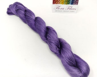 Royal purple, 4ply (fingering weight) Tencel yarn, naturally dyed vegan yarn, for knitting crochet weaving, UK. Batch 249.