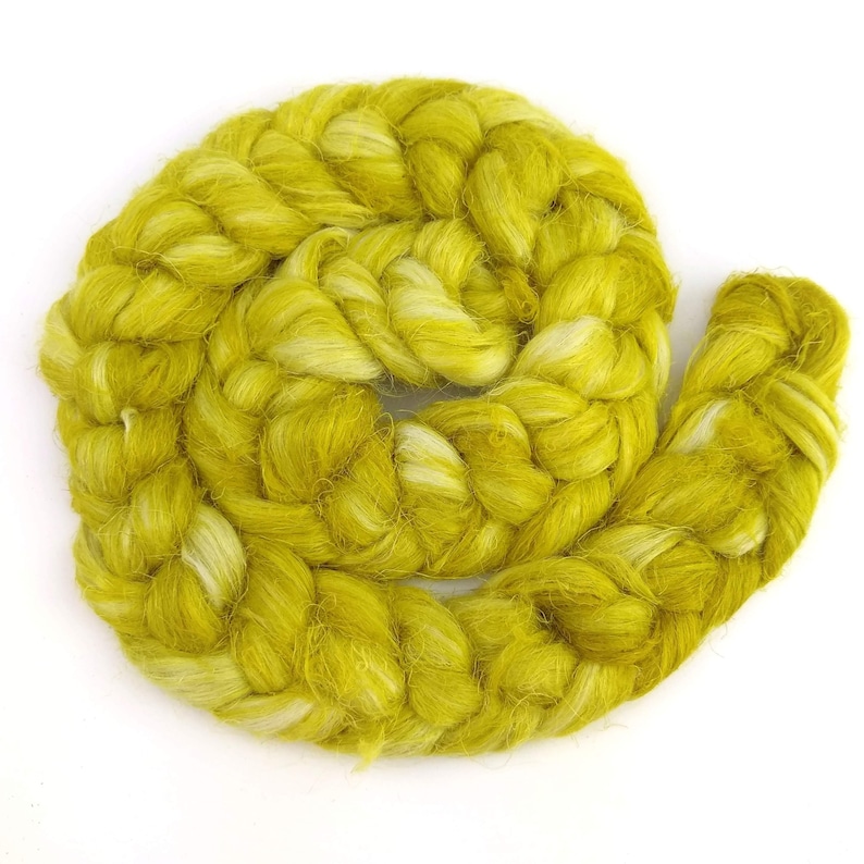 UK for spinning or needle felting 50g vegan Botanically dyed flax spinning fibre