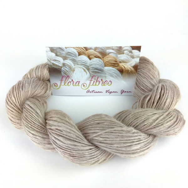 Hand spun naturally dyed vegan soybean soysilk fingering weight yarn "Antique lavender" for knitting crochet weaving UK