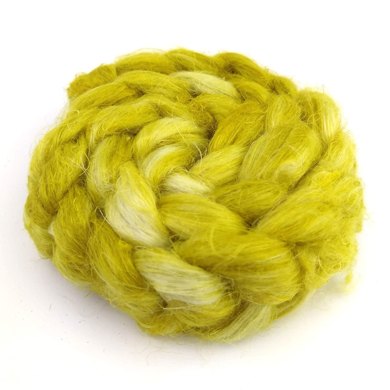 UK for spinning or needle felting 50g vegan Botanically dyed flax spinning fibre