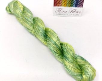 DK weight, variegated green, Tencel yarn, naturally dyed vegan yarn, for knitting crochet weaving, UK. Batch 115.