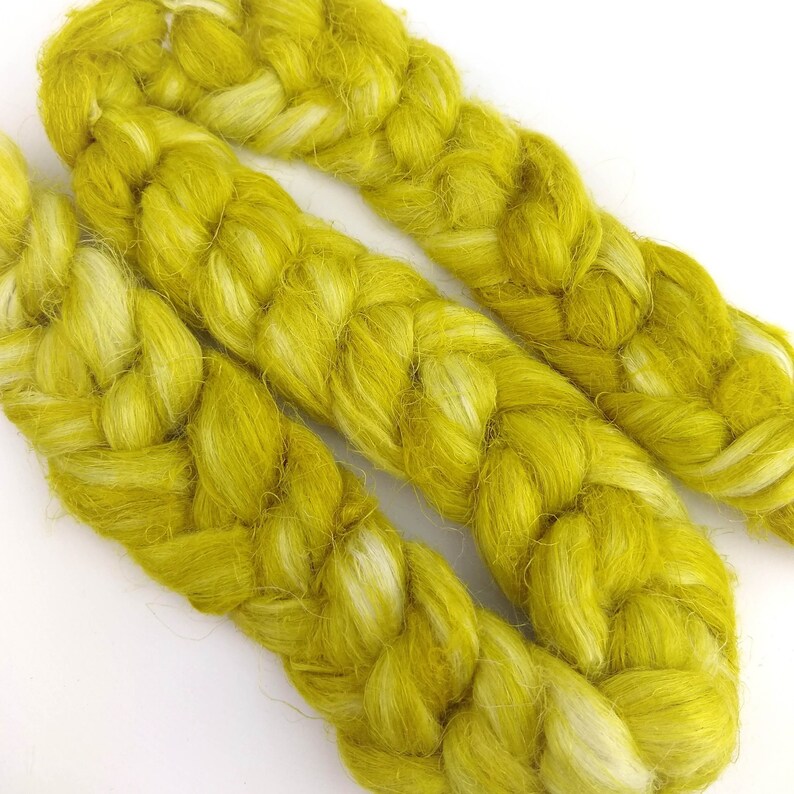 UK for spinning or needle felting 50g vegan Botanically dyed flax spinning fibre