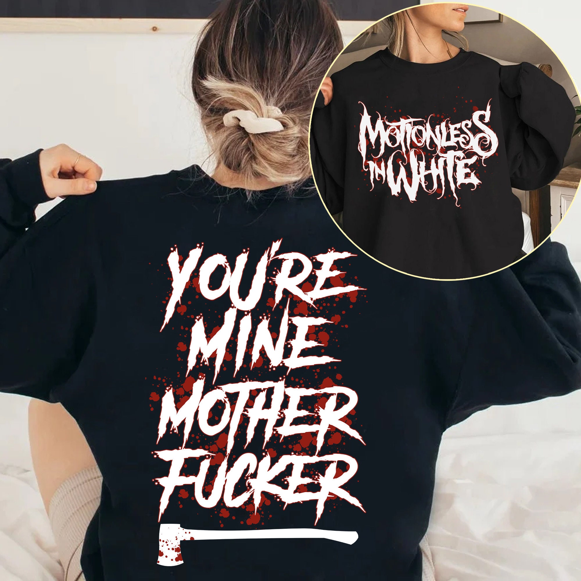 Discover 2022 The Trinity of Terror Tour, Motionless In White You're Mine Sweatshirt