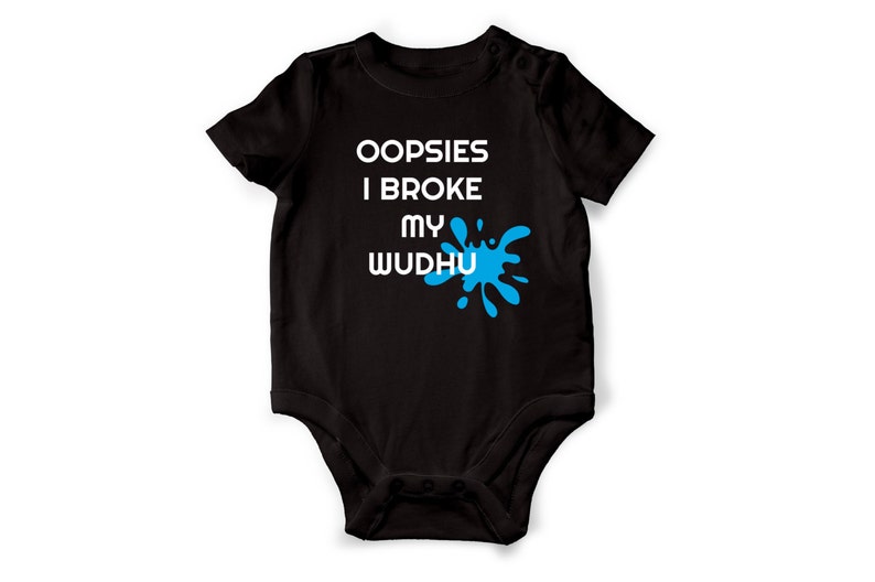 Wudhu Short Sleeve Black Muslim Baby Boy Grow image 1