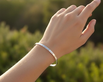 Engraved Stainless Steel Bangle Bracelet – Choose Joy, Inspirational Gift