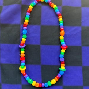 Rainbow Decora Kandi Necklace
