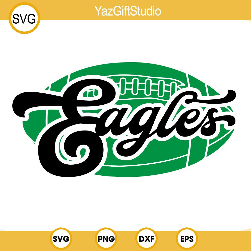 Eagles mascot INSTANT DOWNLOAD 1 vector .eps, .dxf, .svg .png Vinyl Cutter  Ready, T-Shirt, CNC clipart graphic 0435