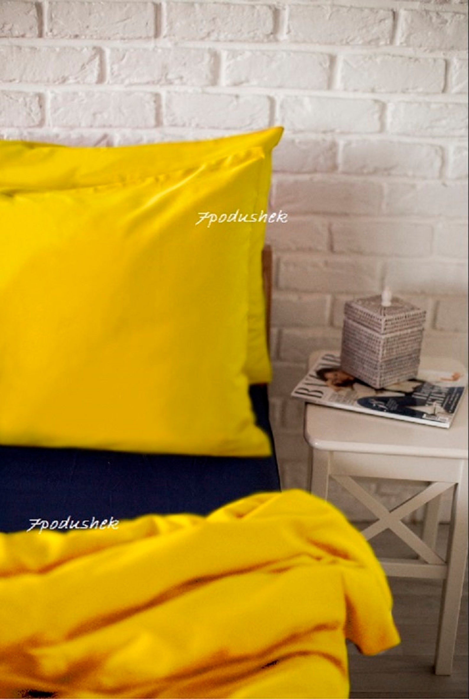 Yellow cotton bedding set Duvet cover and pillowcases set Etsy