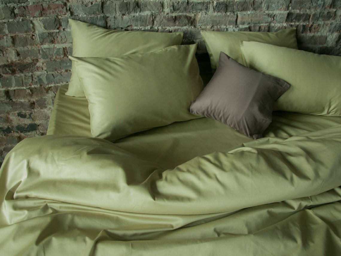 Emerald green duvet cover set 100 natural cotton duvet and Etsy