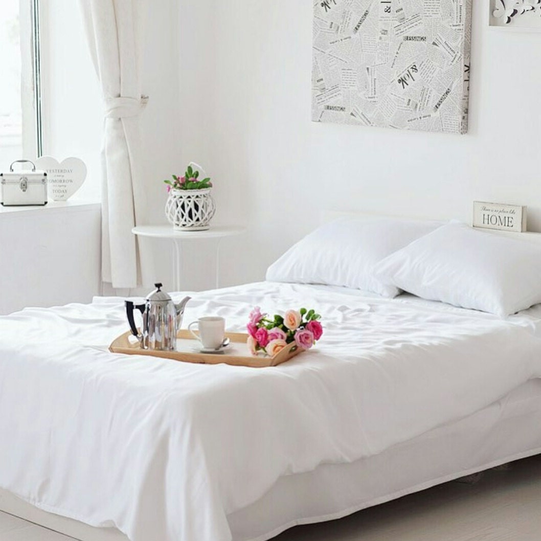 Bamboo Bed Flat Sheets Set Full Twin, Twin Bed Flat Sheet Size