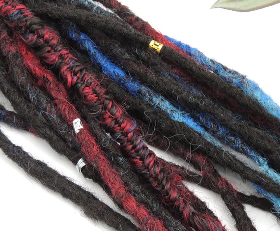 Synthetic Dreads Blue Purple Black Mix Single-ended - Etsy