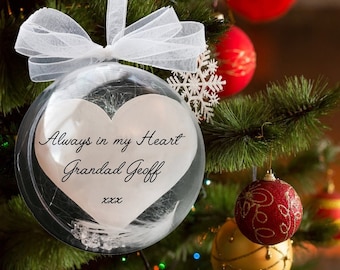 Personalised Photo Baubles 2 Sides For Christmas Tree Or Gift memories 