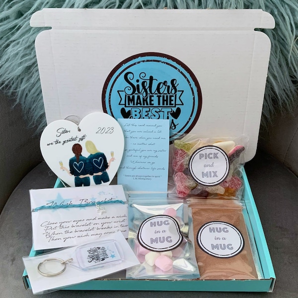 Personalisiertes Geschenk Briefkasten Schwester Besties Self Care Geschenkbox Umarmung In A Box Schwester Geburtstag Sie sind genug Geschenk Big Sister Geschenk