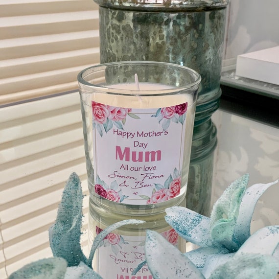 1st Mother's Day Gift Personalised Candle Candle, Keepsake 