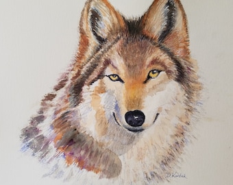 Wolf Spirit - Fine Art Giclée Print from Original Watercolor Painting - Timber Wolf Wolves Timberland Canine Spiritual