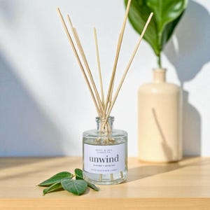 Aromatherapy 5oz Luxury Reed Diffuser - Spa Scented Non-Toxic Home Decor & Self Care Gift