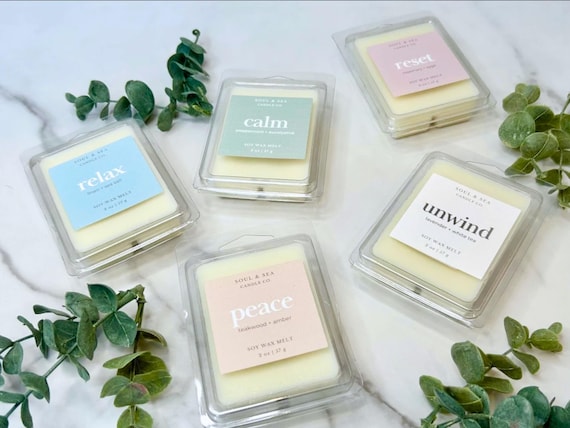 Soothing Wax Melts: Spa-Inspired Aromatherapy Scents for Stress Relief & Relaxation (3oz) - 5 Calming Fragrances