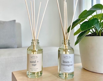 Luxury Reed Diffuser | Strawberry Vanilla, Lavender Essential Oil Home Fragrance