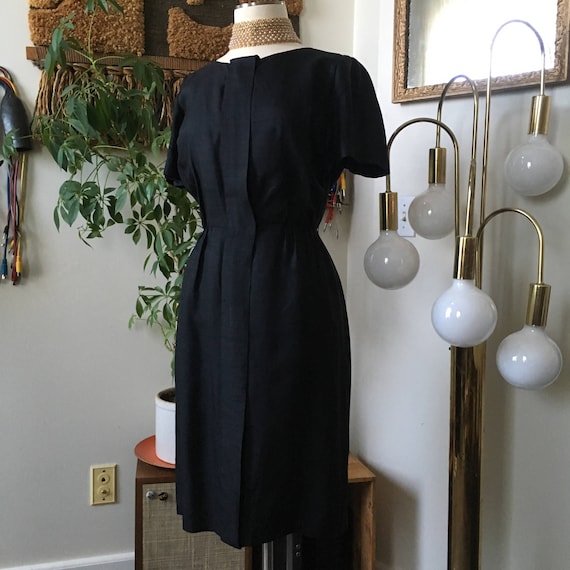 1950s Fred A Block Midnight Dress