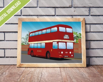 Leyland Atlantean Bus Print – Ribble Livery Poster (Digital Download)