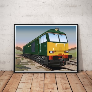 British Rail Class 60 wall art print in various liveries and with free personalisation available