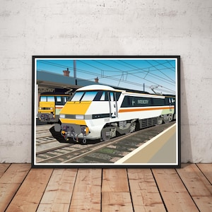 Intercity 225 High Speed Train, British Rail Class 91 in various liveries with free personalisation wall art print