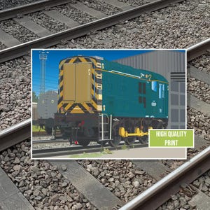 Wall art print of BR Class 08 at Warrington Arpley with free personalisation available