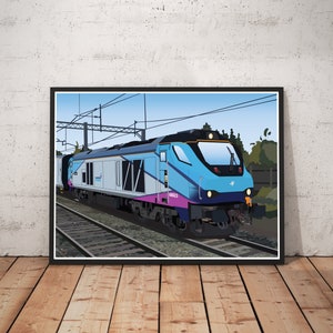 Digital art print of a BR Class 68 in various liveries with free personalisation available