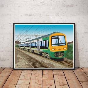 British Rail Class 323 in various liveries with free personalisation wall art print