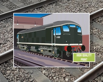 BR Class 24 Diesel Locomotive Art Print | Vintage British Rail Poster, Railway Decor