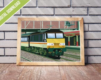 British Rail Class 90 Print – Mainline InterCity Livery Poster (Digital Download)