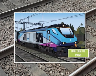 Muurkunstprint van een BR-klasse 68 in verschillende kleurstellingen met gratis personalisatie beschikbaar